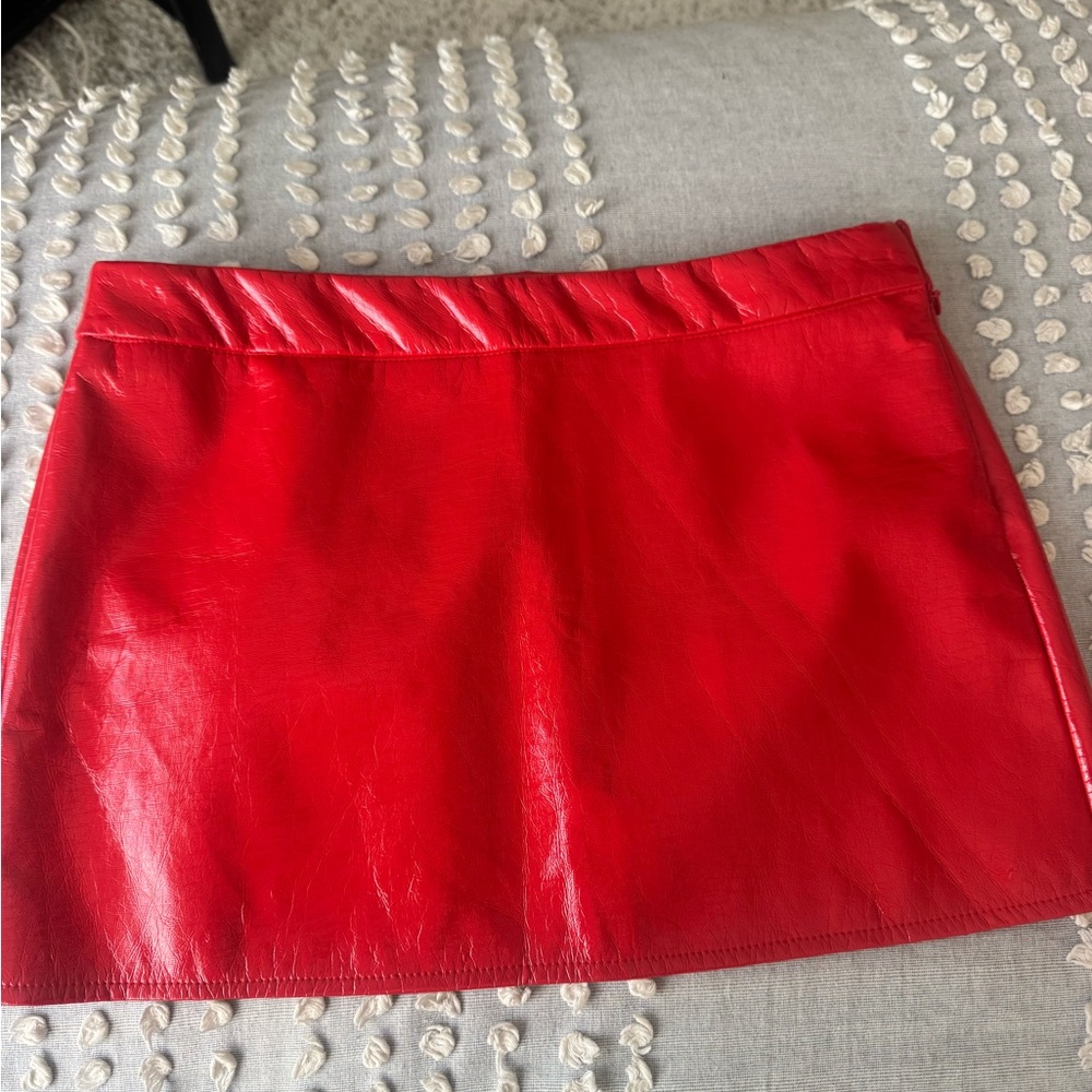 Missguided Bold Red Mini Skirt